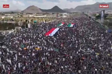 حمایت قاطع یمنی‌ها از ملت فلسطین در راهپیمایی روز قدس