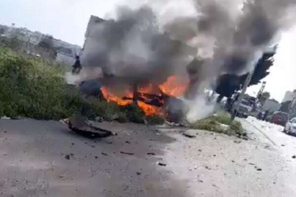 حمله پهپادی رژیم صهیونیستی به یک خودرو در جنوب لبنان+فیلم