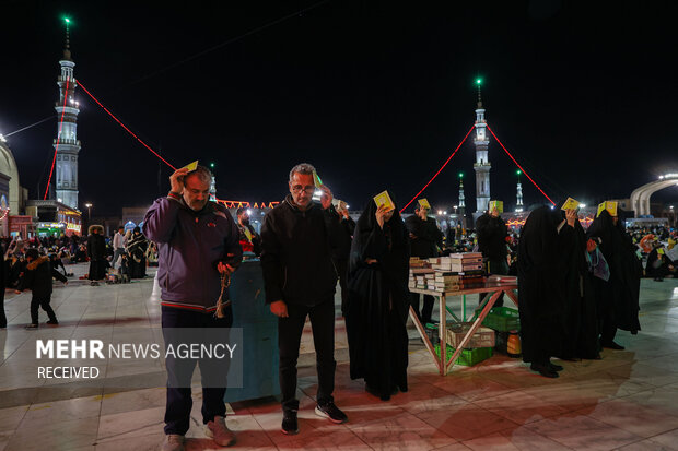 مراسم احیای شب نوزدهم ماه رمضان در آستان مقدس مسجد جمکران