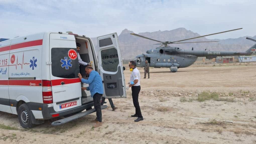 انتقال ۲ مصدوم با بالگرد اورژانس هوایی بوشهر  انجام شد