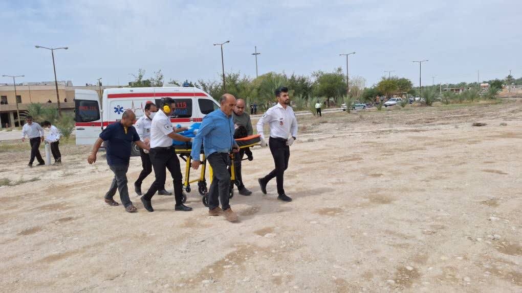 انتقال ۲ مصدوم با بالگرد اورژانس هوایی بوشهر انجام شد