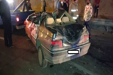 تصادف شدید ۳ سواری در بزرگراه شهید آوینی/ ۵ سرنشین مصدوم شدند