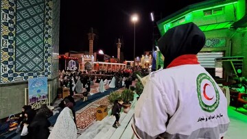 پوشش امدادی مراسم لیالی قدر رمضان ۱۴۰۳ در حرم امامزاده صالح (ع)