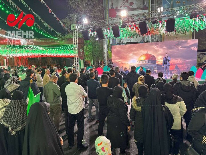 أهالي طهران يجتمعون في ساحة فلسطين لادانة اعتداء الكيان الصهيوني على القنصلية الايرانية بسوريا+ صور