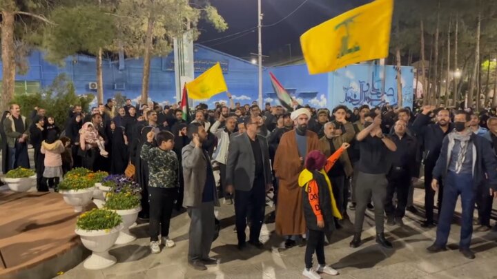 تجمع اعتراضی مردم اصفهان درمحکومیت حمله به کنسولگری ایران درسوریه