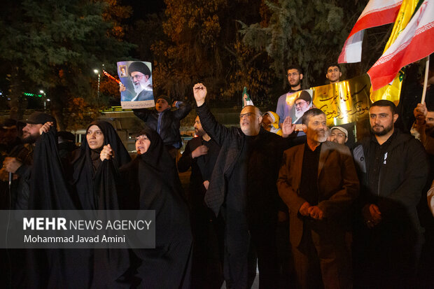 اجتماع خودجوش مردم کرمانشاه در محکومیت جنایات رژیم صهیونیستی