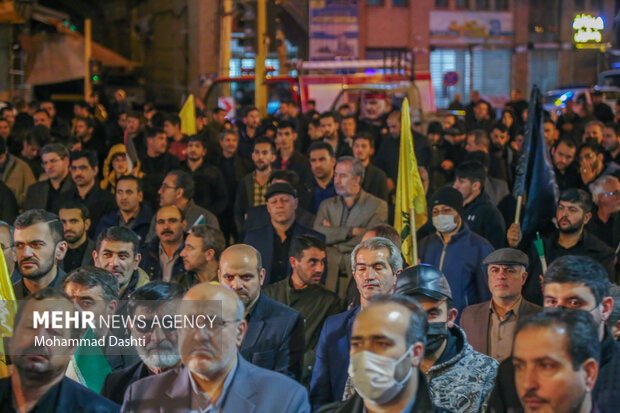 تجمع مردم اردبیل در محکومیت جنایت رژیم صهیونیستی