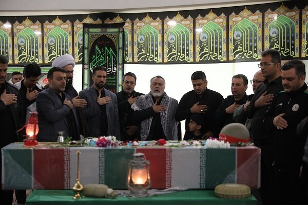 پیکر مطهر شهید گمنام در فدراسیون تیراندازی تشییع شد