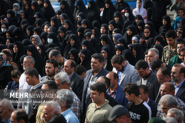 مراسم تشییع و تدفین پیکر مطهر شهید گمنام در روستای کورانه قزوین