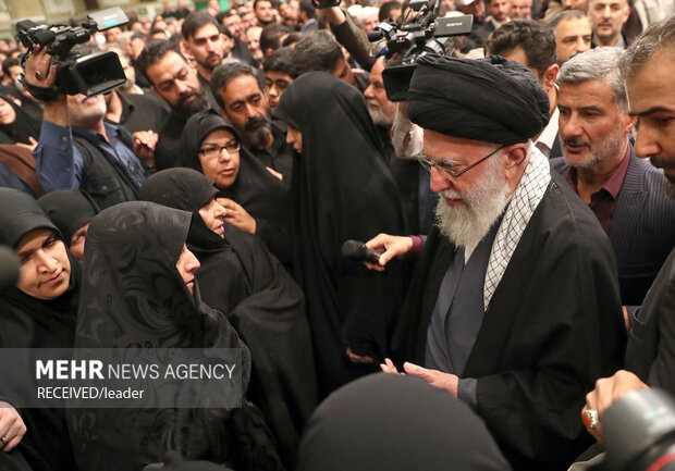 Leader leads funeral for seven IRGC military advisors