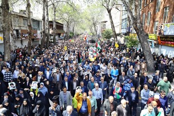 خروش مردم بابل در راهپیمایی روز قدس