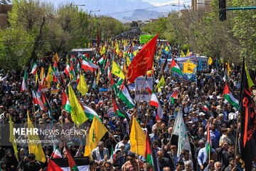 راهپیمایی مردم ساوجبلاغ در روز جهانی قدس