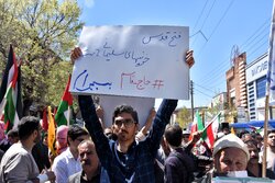 اجتماع مردم کرمانشاه در حمایت از پاسخ مقتدرانه سپاه پاسداران