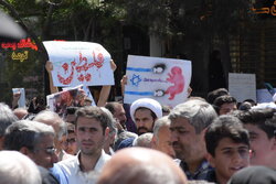 اجرای چالش بوم بوم تل‌آویو در راهپیمایی ۲۲ بهمن کاشان