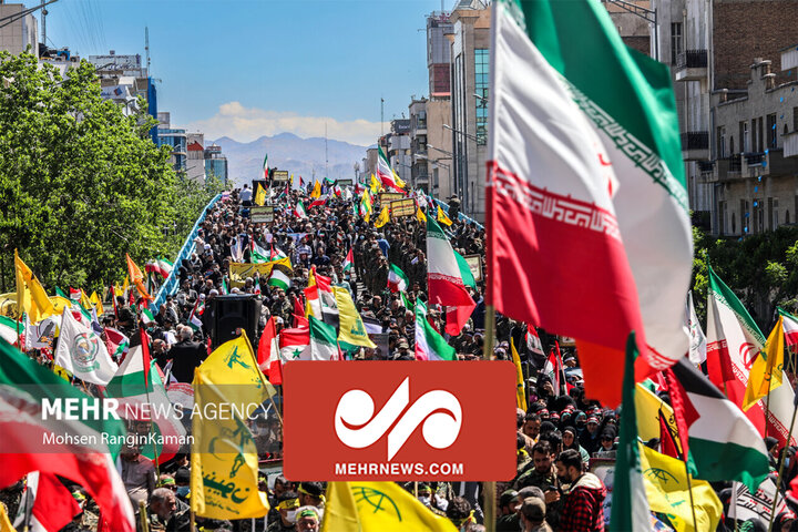 İran genelinde Dünya Kudüs Günü yürüyüşü