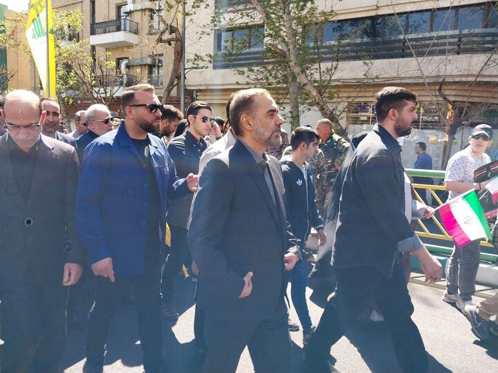 امیر آشتیانی در راهپیمایی روز جهانی قدس شرکت کرد