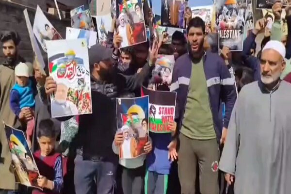 Keşmir'de halk Filistin'e destek için ayağa kalktı