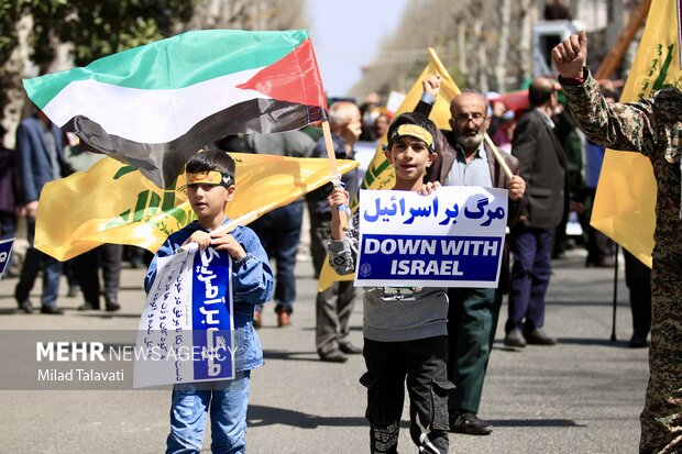 حضور پر شور فومنی ها در حمایت از مردم فلسطین