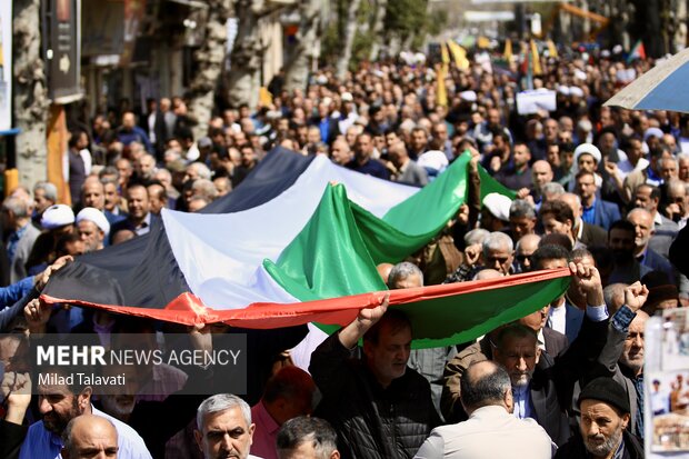 حضور پر شور فومنی ها در حمایت از مردم فلسطین