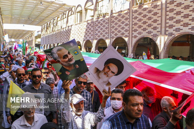 اهواز در انتظار طوفان قدس؛ ما فلسطین را فراموش نمیکنیم