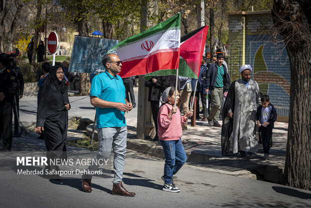 راهپیمایی روز جهانی قدس در شهرکرد