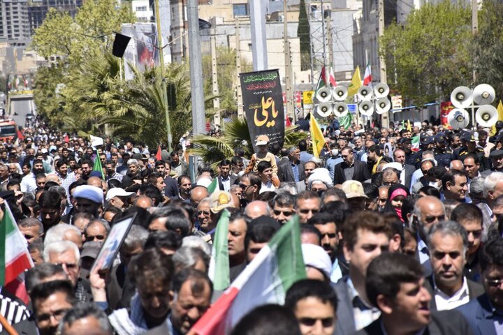تصاویری از حضور باشکوه مردم ایلام در راهپیمایی روز قدس