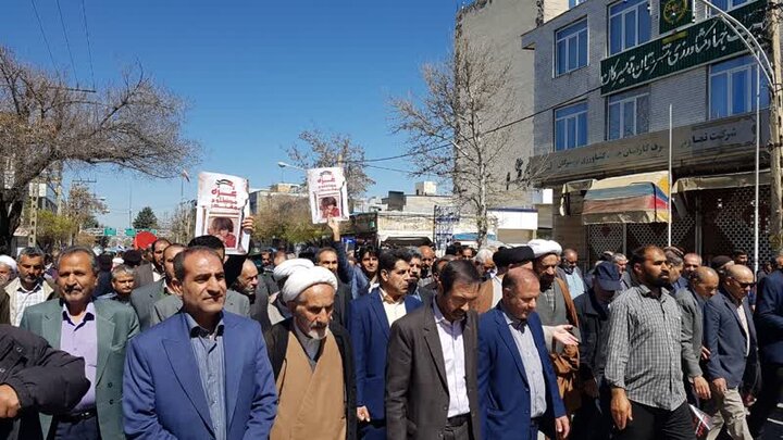 حضور گسترده مردم تویسرکان در راهپیمایی روز قدس