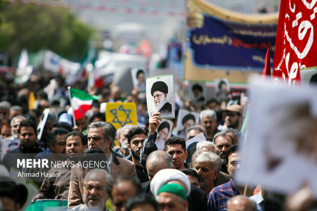 راهپیمایی روز جهانی قدس در مشهد مقدس