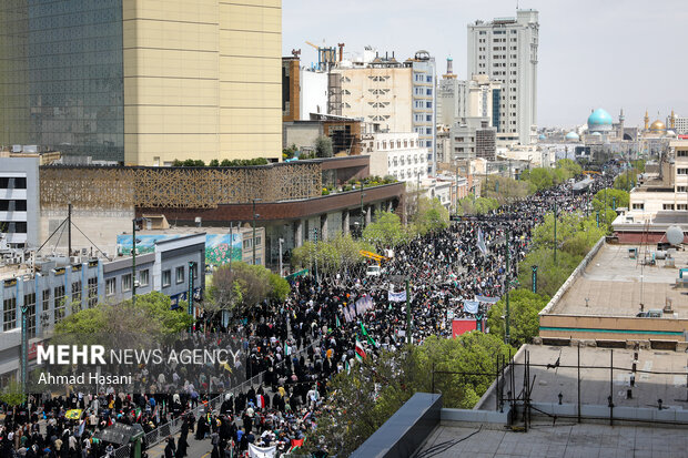 راهپیمایی روز جهانی قدس در مشهد مقدس