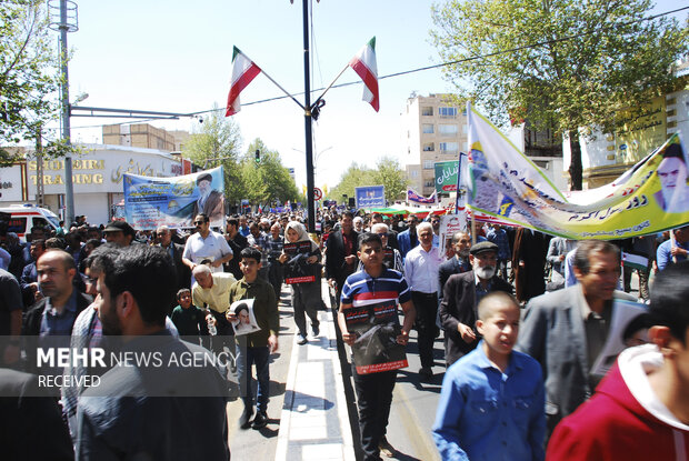 راهپیمایی روز قدس در شهرستان کاشمر