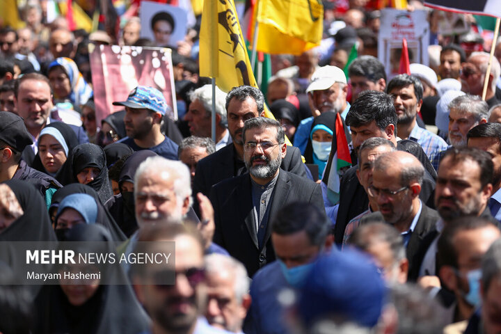 محمدمهدی اسماعیلی در راهپیمایی روز قدس