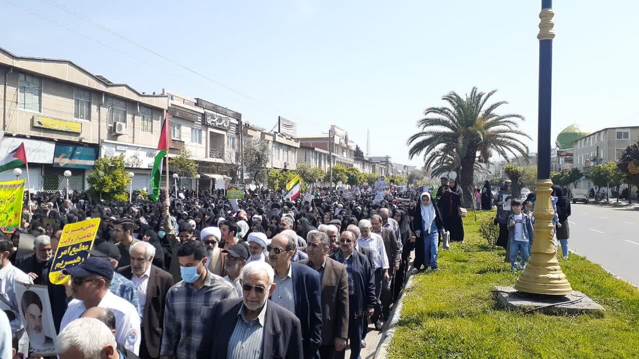حضور حماسی مردم تنکابن در راهپیمایی روز قدس