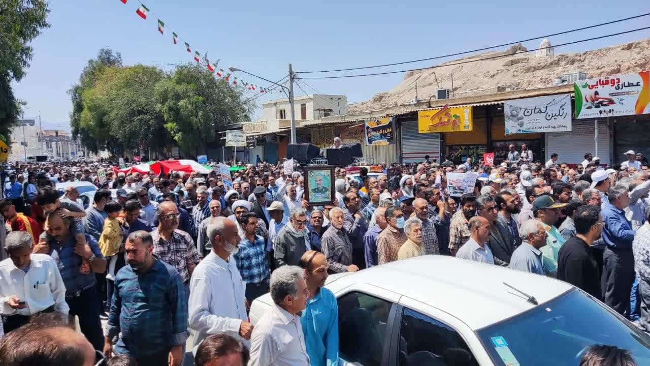 حضور مردم شهرستان سامان در راهپیمایی روز قدس