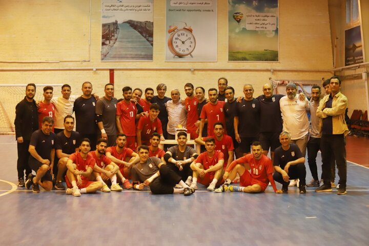 حسین طیبی در تمرین تیم ملی فوتسال حاضر شد
