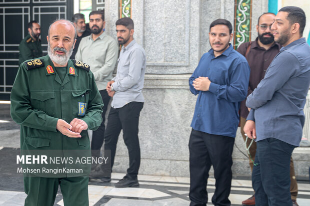 سردار محمدرضا فلاح‌زاده در مراسم یادبود شهدای کنسولگری ایران در دمشق
