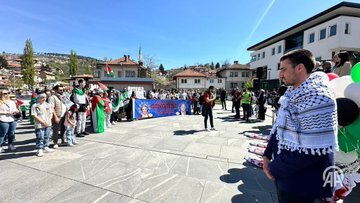 تظاهرات گسترده مردم بوسنی در حمایت غزه  تصاویر
