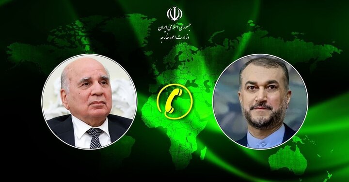 وزيرا خارجية ايران والعراق يؤكدان تطوير وترسيخ العلاقات الثنائية والتعاون الاقليمي والدولي 
