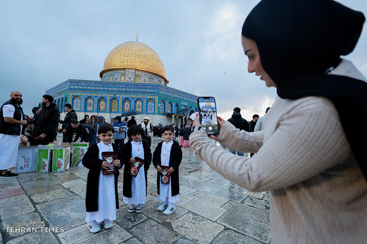 Prayers for Gaza: Palestinians mark sombre Eid at Al-Aqsa Mosque