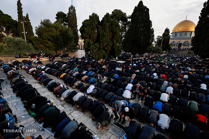 Prayers for Gaza: Palestinians mark sombre Eid at Al-Aqsa Mosque