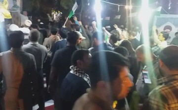 تجمع مردم بوشهر در حمایت از حمله سپاه به اسرائیل