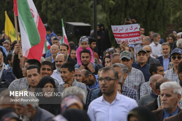 تجمع مردمی حمایت از عملیات غرور آفرین «وعده صادق» شیراز