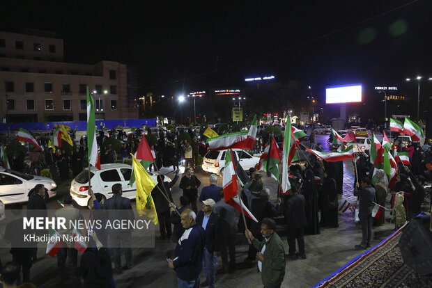 تجمع مردم اصفهان در حمایت از عملیات «وعده صادق»