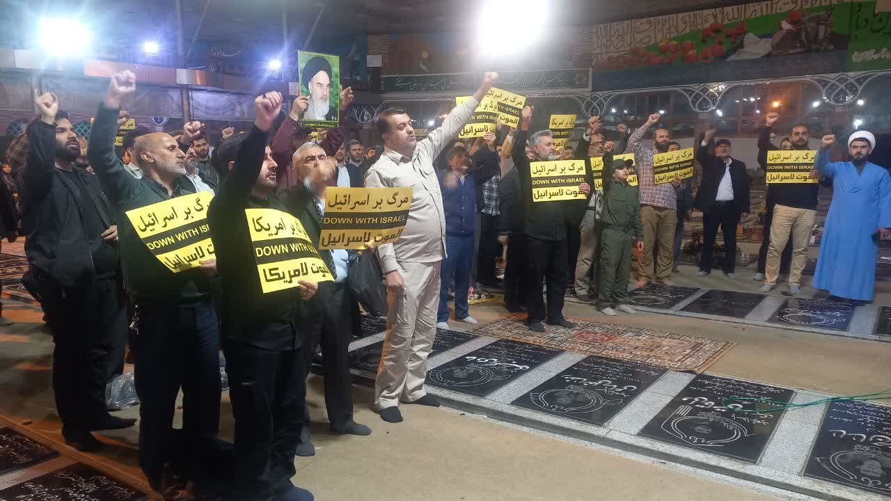 اجتماع رشتوندان در حمایت از حملات ایران علیه اسراییل
