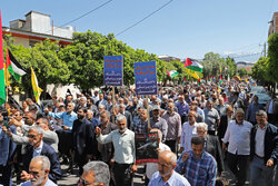 راهپیمایی مردم گرگان در حمایت از عملیات «وعده صادق»