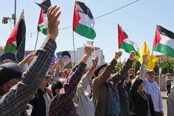 Mazenderan'da Gazze'ye destek yürüyüşü