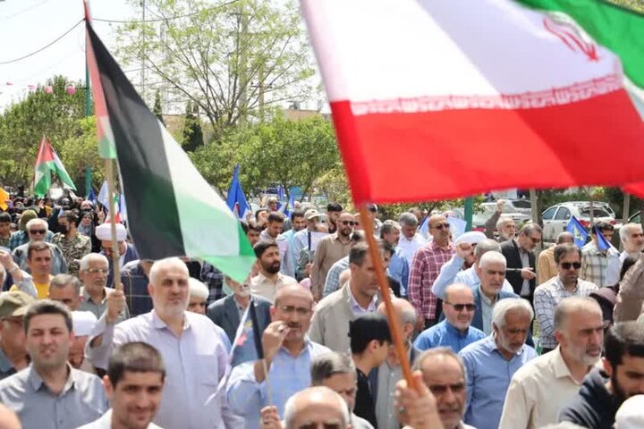 حمایت مردم یزد از اقدام شجاعانه علیه اسراییل غاصب