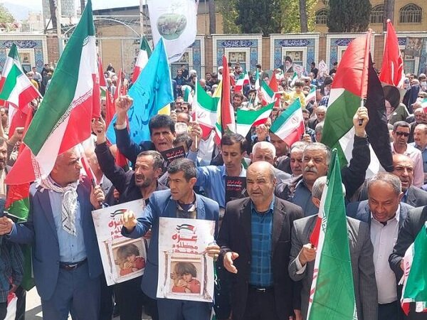 راهپیمایی مردم یاسوج در حمایت از عملیات وعده صادق