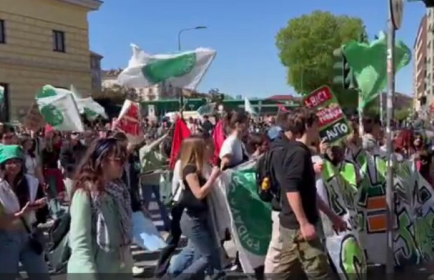 VIDEO: Milan Palestine protestors target KFC, Eni petroleum