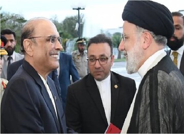 پاکستانی صدر آصف علی زرداری سے ایرانی ہم منصب آیت اللہ رئیسی کی ملاقات
