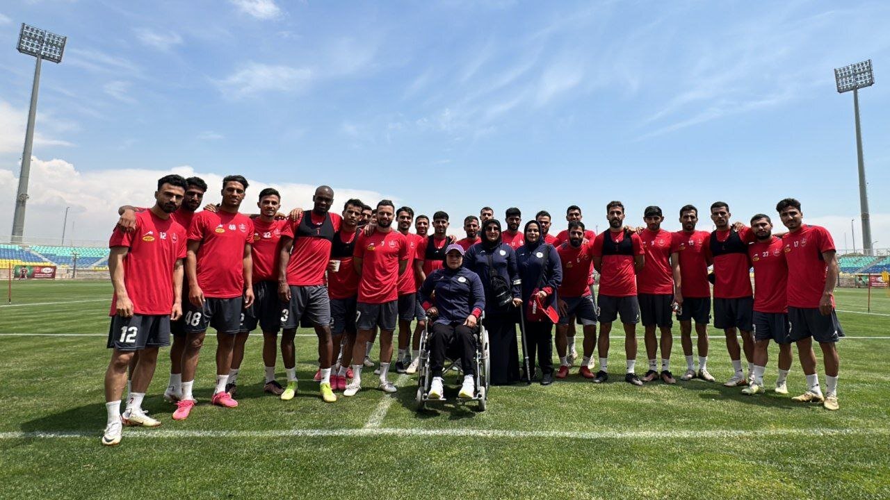 بانوان ملی‌پوش در تمرین تیم فوتبال پرسپولیس